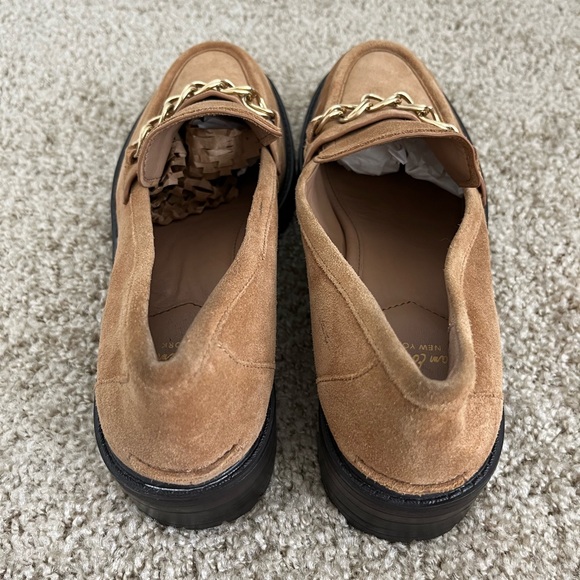 Sam Edelman Suede Leather Lug Sole Chunky Heel Taelor Loafers - Picture 4 of 6